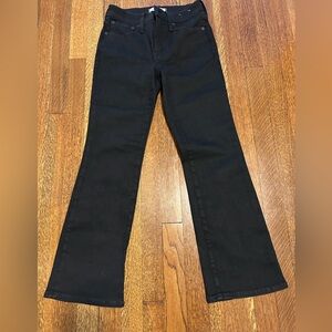 Madewell Black Mid-Rise Kick Out Jeans